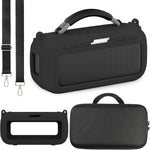 JCHPINE protective case for Bose SoundLink Max speaker front view showing black silicone skin.