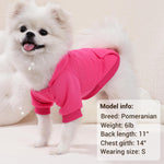 Elastic ribbed leg openings on Simcapy winter pet pullover clothing