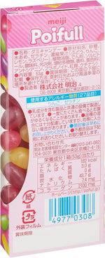 Close up of colorful Meiji Poifull jelly bean style gummies