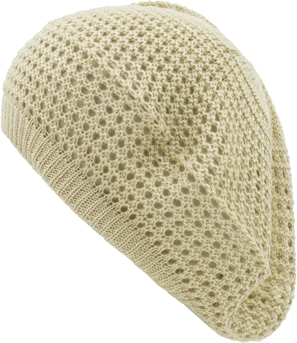 an Womens Lightweight Cut Out Knit Beanie Beret Cap Crochet Hat - Many Styles - Image 9