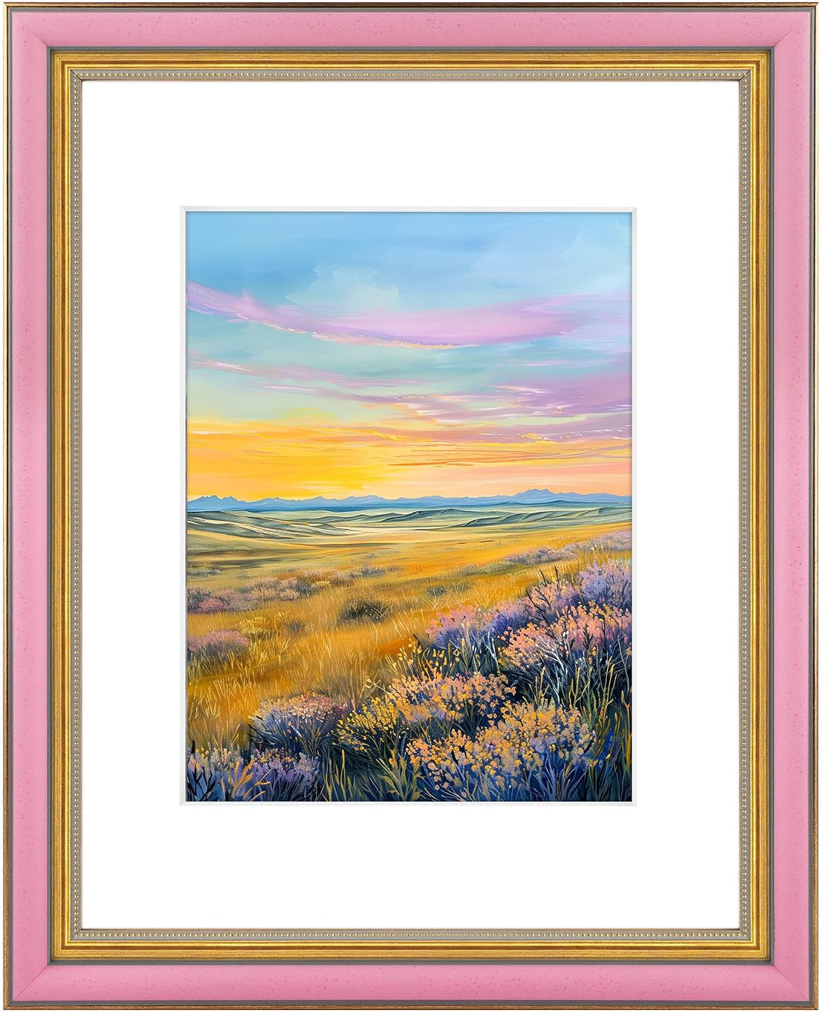 9x12 Ornate Picture Frame with Mat,Holds 6x8,Black Gold Photo Frame | Comes with real glass,white mat and build-in hangers.Display 6x8 prints on wall.Inner bead trim design - Image 14