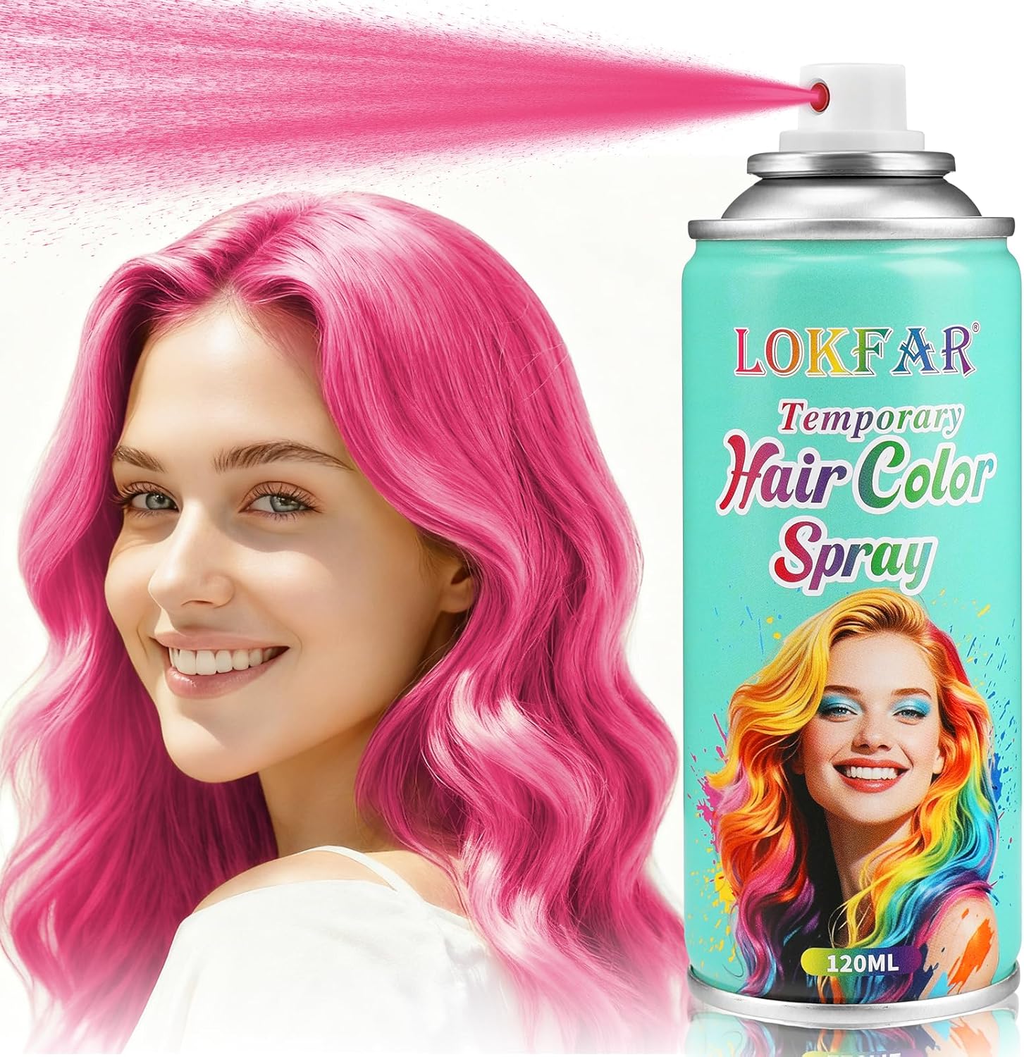 Azonbey Temporary Hair Color Spray front view of the 4.06 ounce aerosol bottle