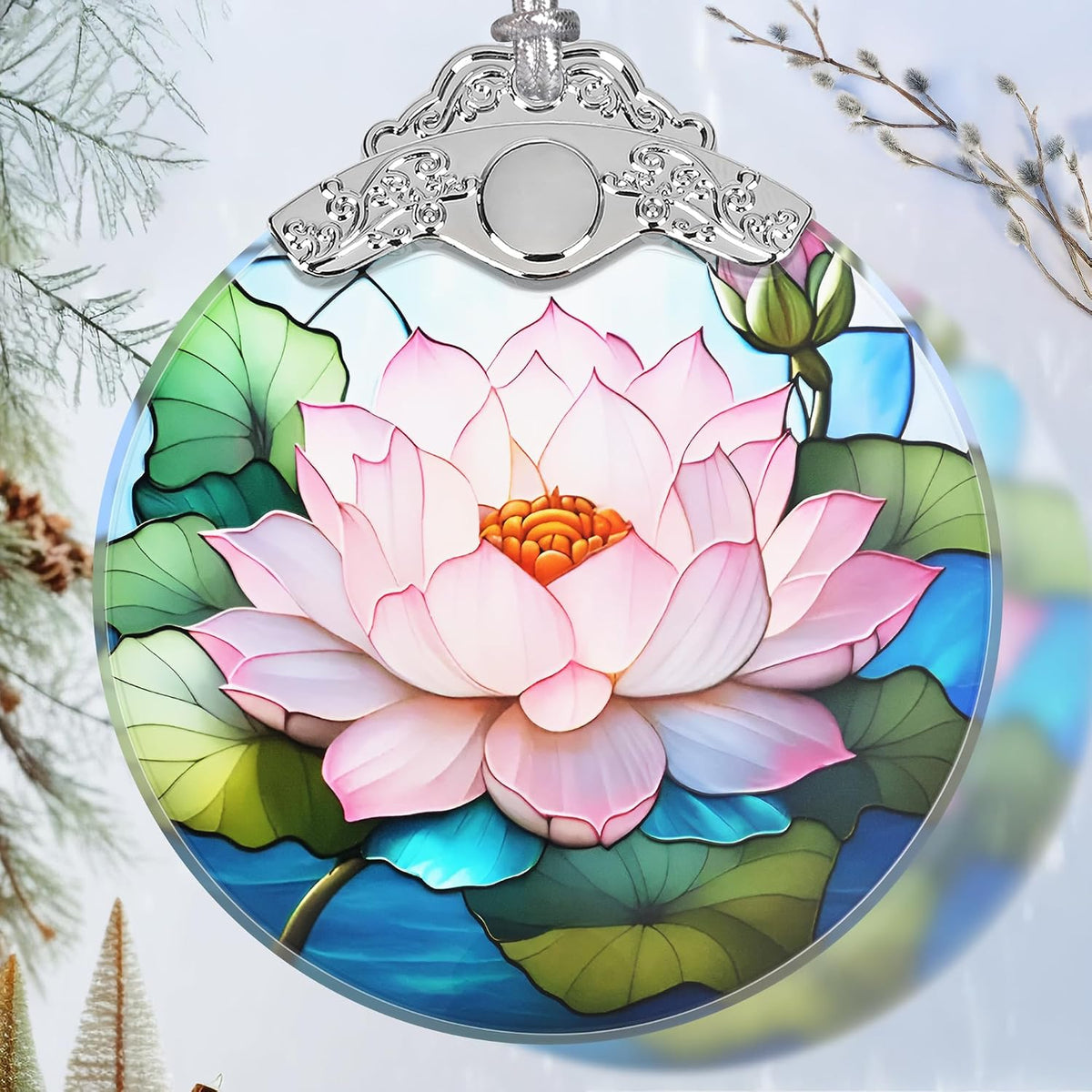 Stained Glass Suncatcher Ornament - Peacock Christmas Decorations - Christmas Ornaments for Tree - Holiday Present Ideas - Gift Exchange - Image 9