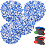 Caehomly RinseClean spin mop replacement head front view showing triangular base