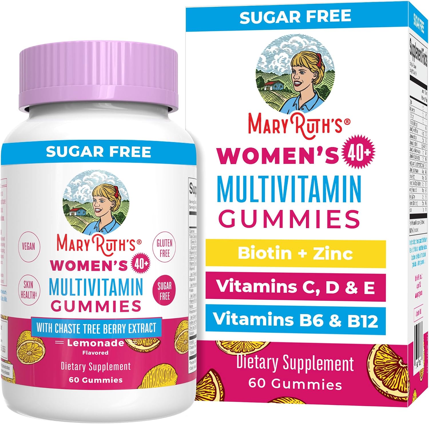 MaryRuth's women 40+ multivitamin front view bottle