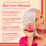 Grande Cosmetics GrandeHAIR collection set layout against a clean background