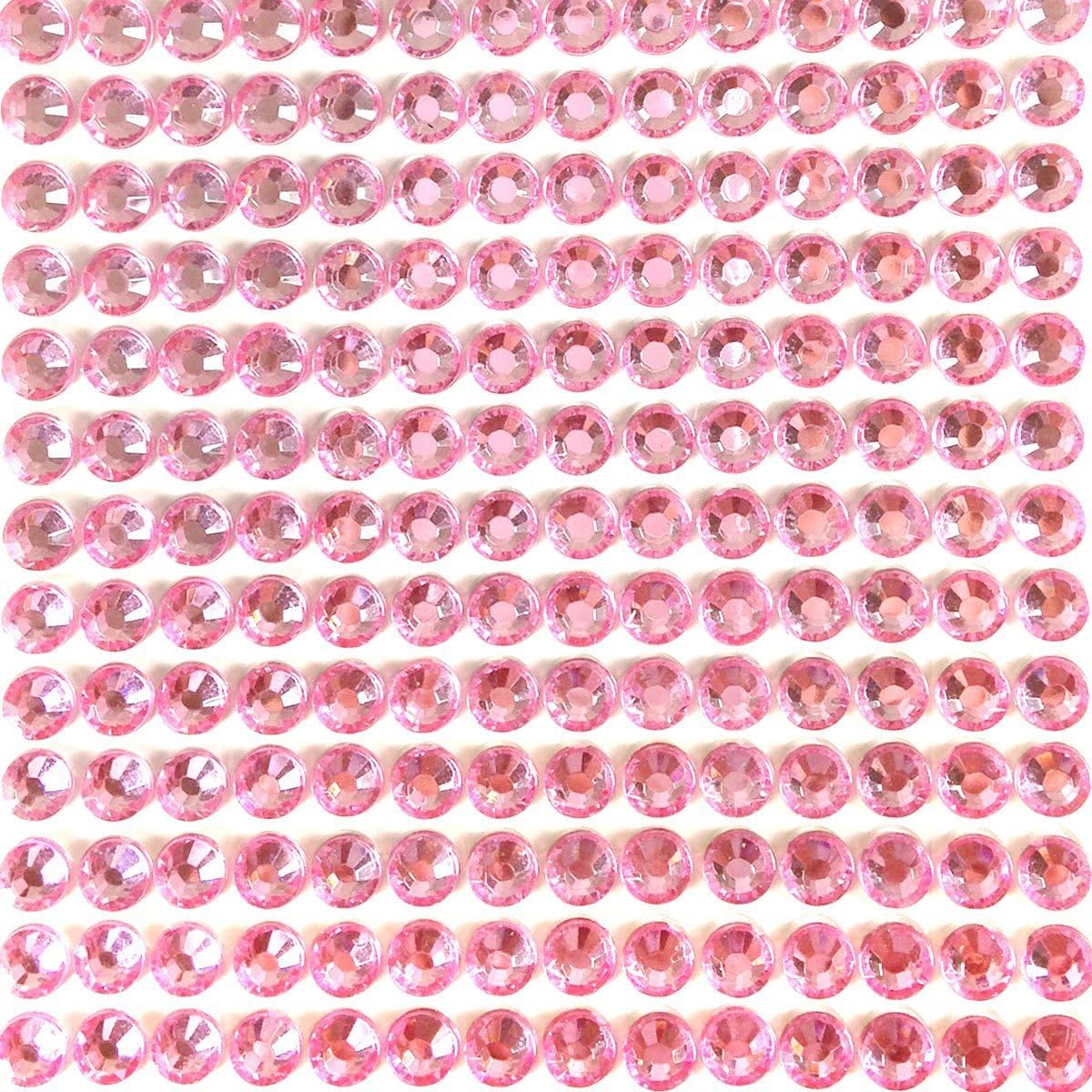 Wrapables pink crystal adhesive rhinestones front view