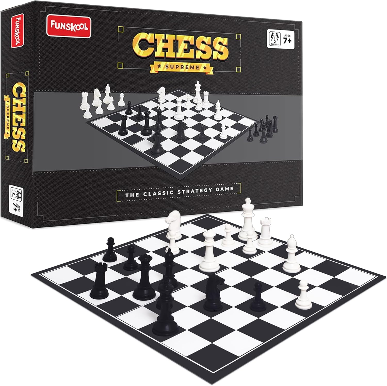 Funskool Games, Chess Supreme, War & Strategy Game, Chess Set, Kids, Adults & Family, 2 Players, Ages 7 and Above, Multicolor - Image 1