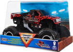 Rear view of official Monster Jam die-cast collectible truck