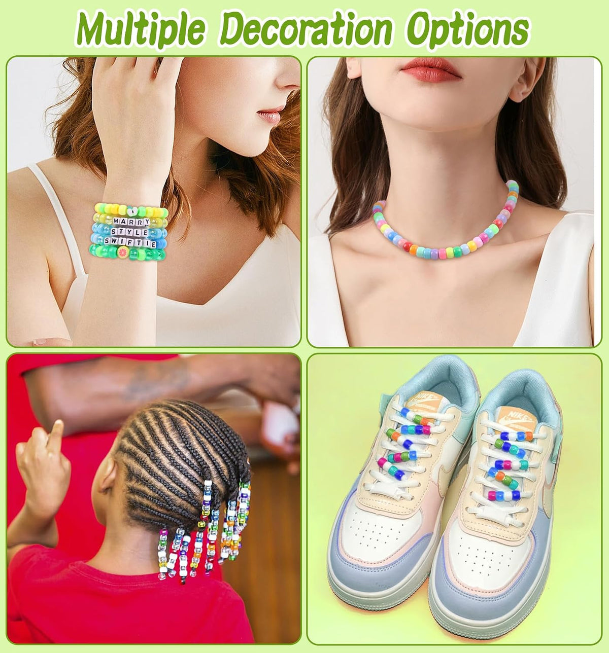 Wutubug bead assortment with polymer fruit clay beads