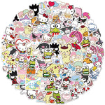 100Pcs Cool Character Sanrio Stickers for Water Bottles Skateboard Luggage Laptop Bumper Waterproof Vinyl Stickers Bulk for Boys Teens Adults (Sanri) - Image 1