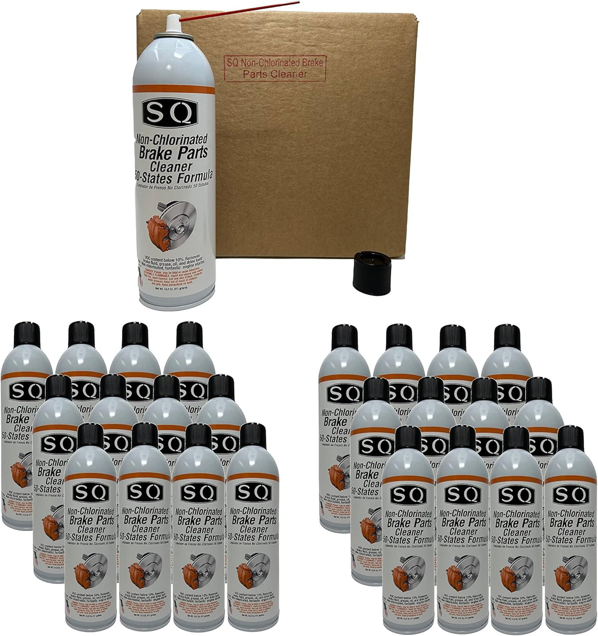 SQ Non-Chlorinated Brake Parts Cleaner 14.5 Fluid Ounce aerosol can front view