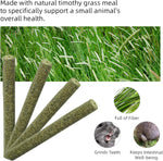 Close up of textured Timothy hay rods showing natural green fiber