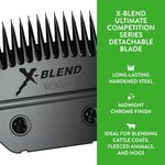 Authentic Wahl Ultimate Competition series blade for livestock showing side profile