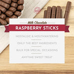 Authentic USA imported raspberry chocolate candy sticks packaging