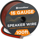 InstallGear 16 gauge speaker wire 100 feet spool front view