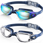 Aegend Swim Goggles 2 Pack for Adult Men Women No Leak with Storage Case | Anti-Fog UV Protection Mirrored Swim Glasses - Image 12