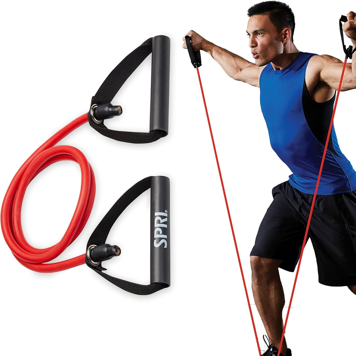 SPRI Xertube Resistance Bands with Handles - All Exercise Cords Sold Separately with Home Gym Workout Fitness Door Anchor Attachment Option - Image 15