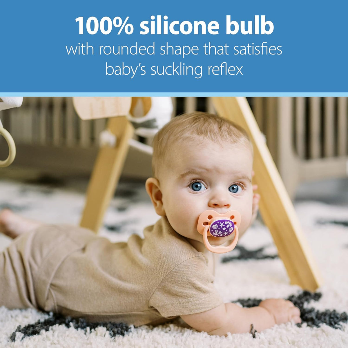 Dr. Brown's Advantage Pacifier, Blue Ocean, 0-6m, 2-Pack - Image 4