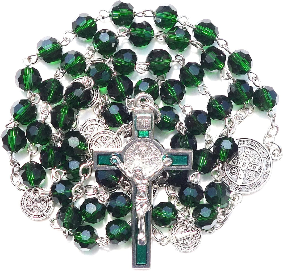 GeekTenet rosary beads front view devotional chaplet
