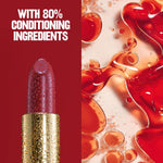 Revlon lipstick bullet open showing creamy texture