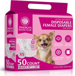 American Kennel Club Female Dog Wrap, Disposable Diapers with Wetness Indicator, Small, 50 Count - Image 10