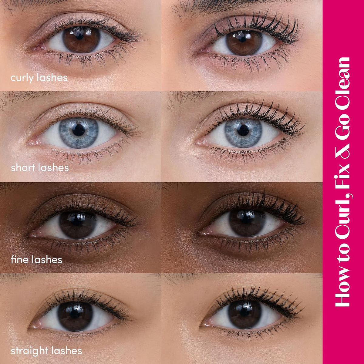 Full three step K beauty lash lifting routine set imported for smudge proof eye makeup.