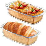 ATRDTO glass bread and loaf pan front view bakeware