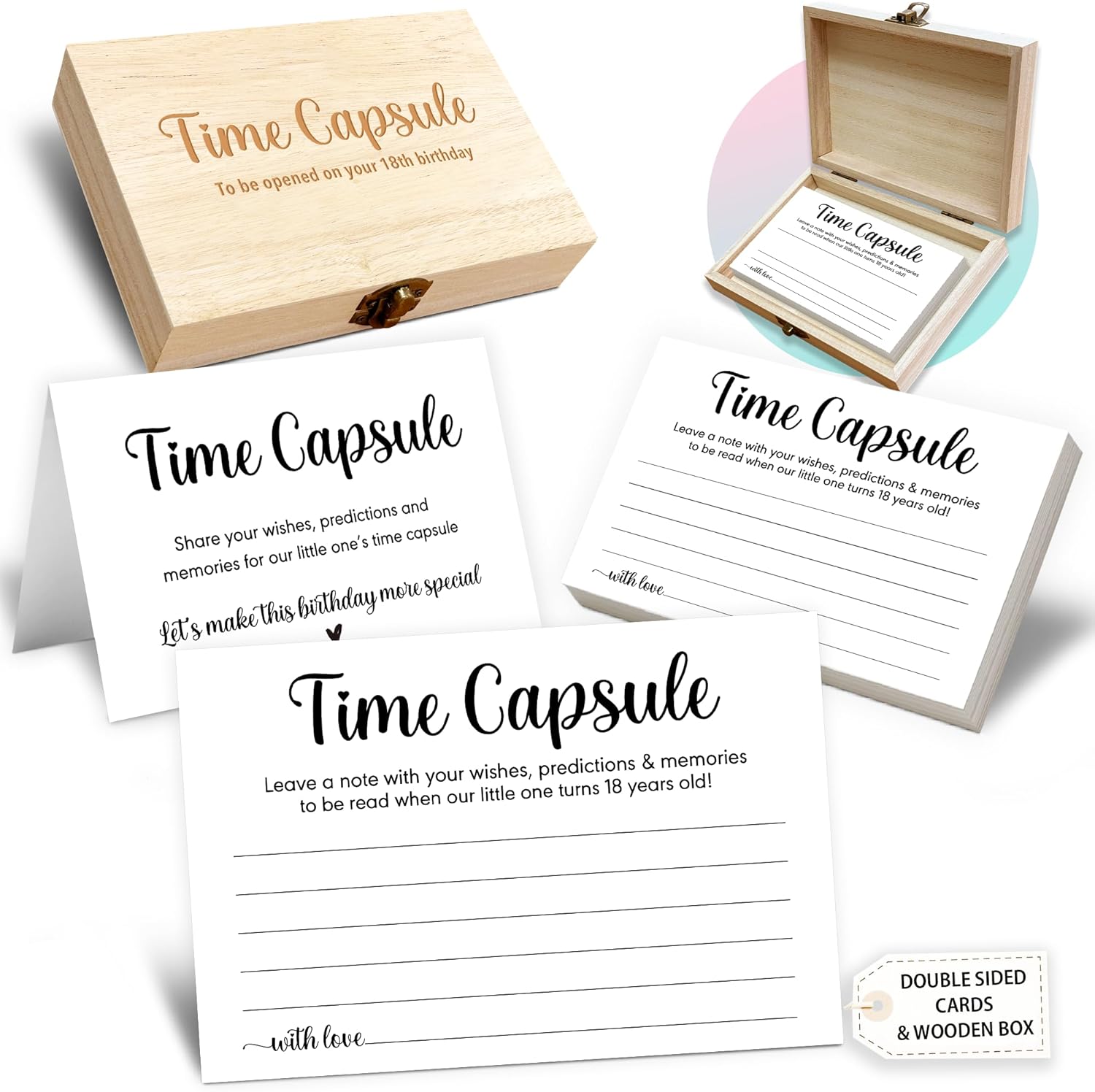 Crocothemis 1st birthday time capsule box wooden container