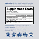 Dorado Nutrition DIM bottle with supplement facts panel