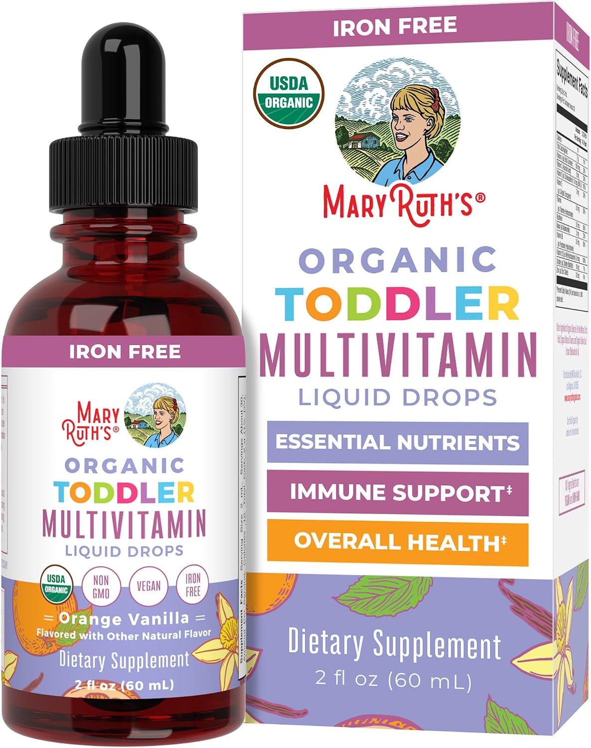 MARYRUTH'S USDA Organic Multivitamin Drops for Infants, Vegan, Non-GMO, 2oz | USDA Organic, Immune Support & Overall Wellness, Vegan, Non-GMO, Gluten Free, 2 Fl Oz - Image 10