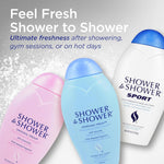 Shower To Shower Original Fresh Powder back view instructions