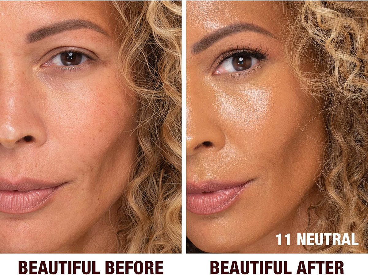 Charlotte Tilbury Beautiful Skin liquid makeup swatch for medium coverage finish
