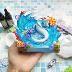 FUNSHOWCASE sea dragon mold displayed for polymer clay and concrete crafting
