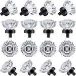 8 Pack Brushed Nickel Cabinet knobs, Glass Cabinet Knobs and Pulls | Vintage Crystal Knobs for Dresser Drawer - Image 9