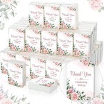 Geelin 100 Pack Wedding Facial Tissues front view layout with floral design travel size packets