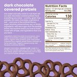 Unreal dark chocolate covered pretzels packaging details