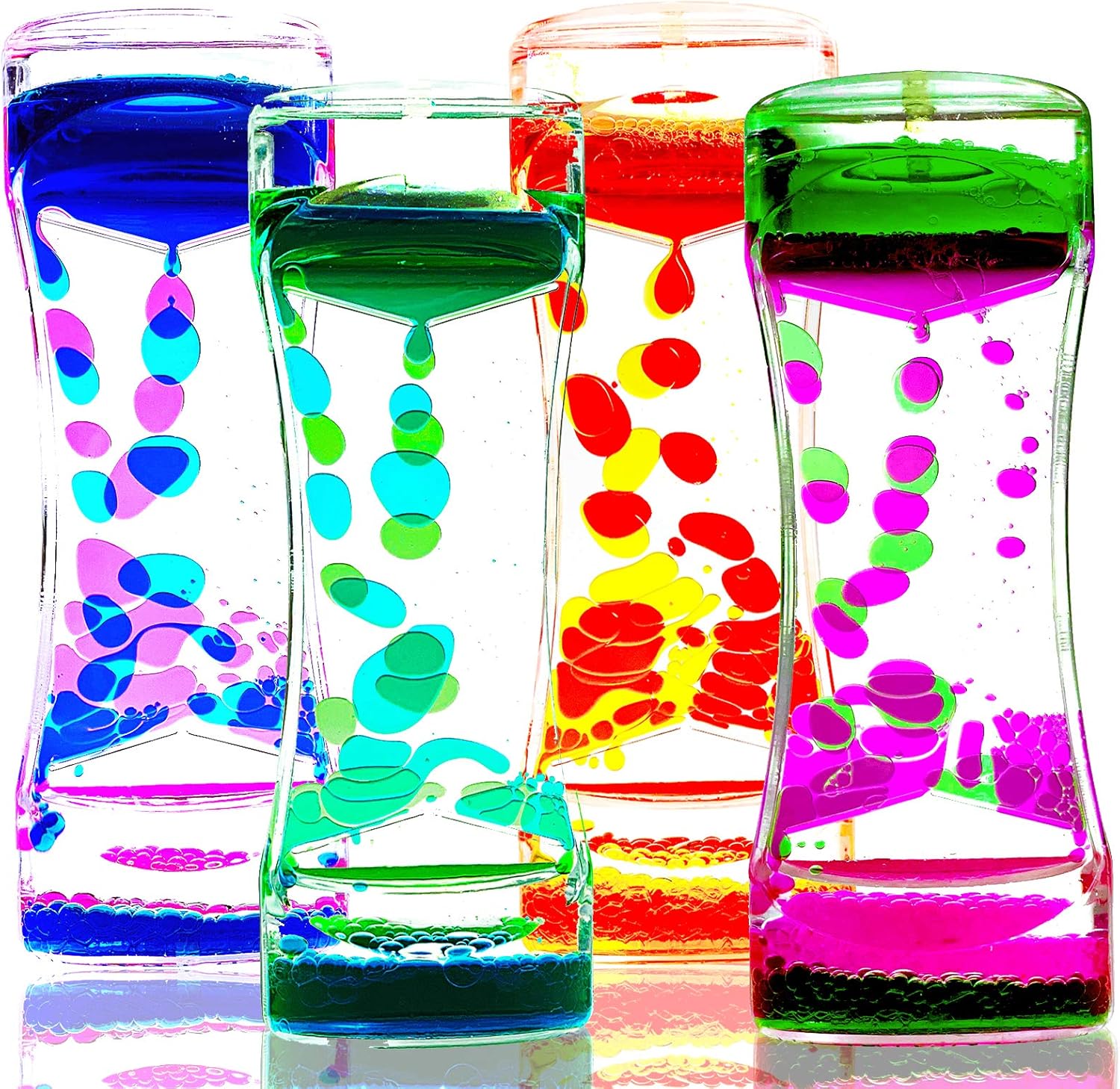 Fkytion liquid motion bubbler timer set of four on a desk