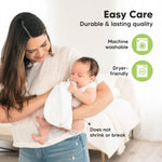 KeaBabies baby burp cloth showing absorbent material performance