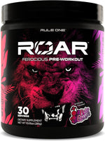 Rule 1 R1 Roar Wild Grape front view pre-workout container
