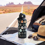 BlueTrail 32 fluid ounces black flask highlighting powder-coated finish