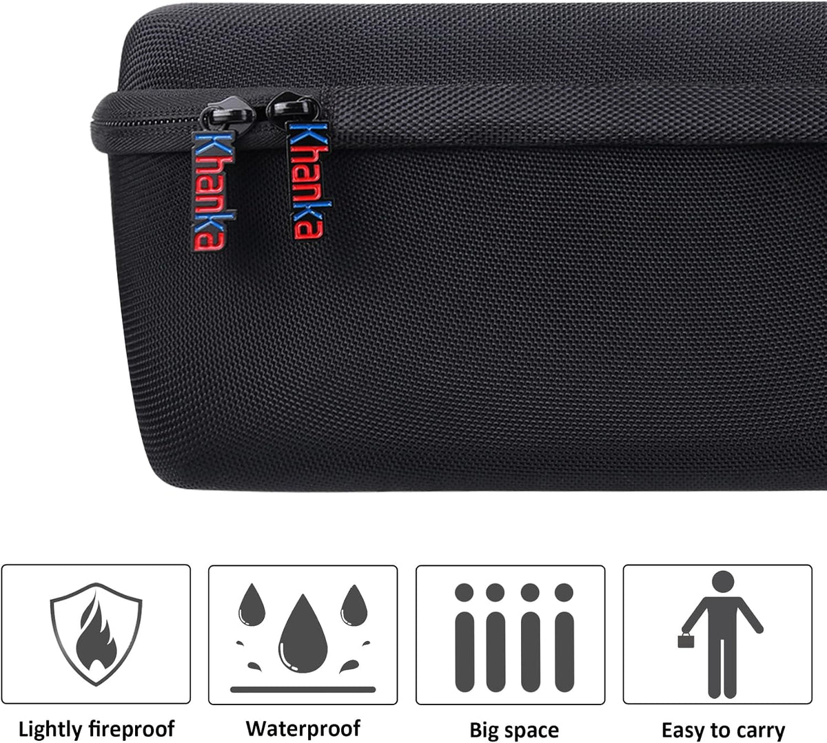 Khanka storage case holding USB microphone