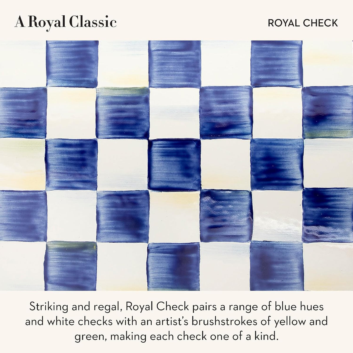 MacKenzie-Childs Royal Check tea kettle spout detail