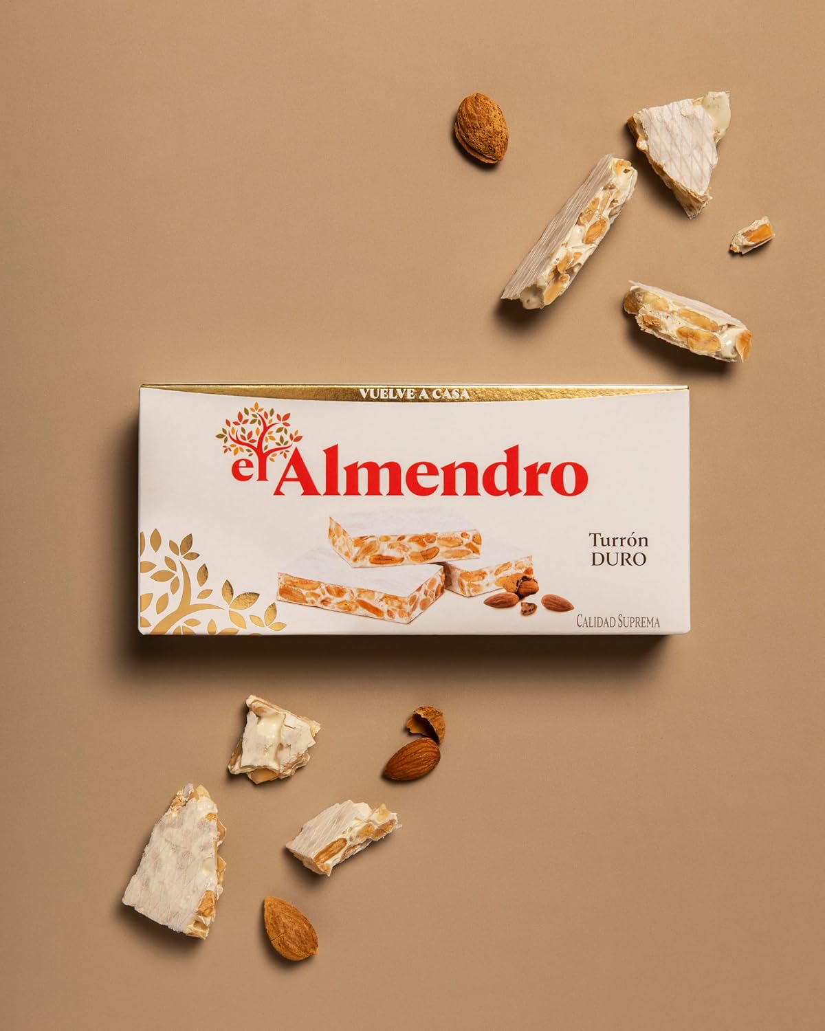 El Almendro Spanish brittle dessert packaging displaying ingredients