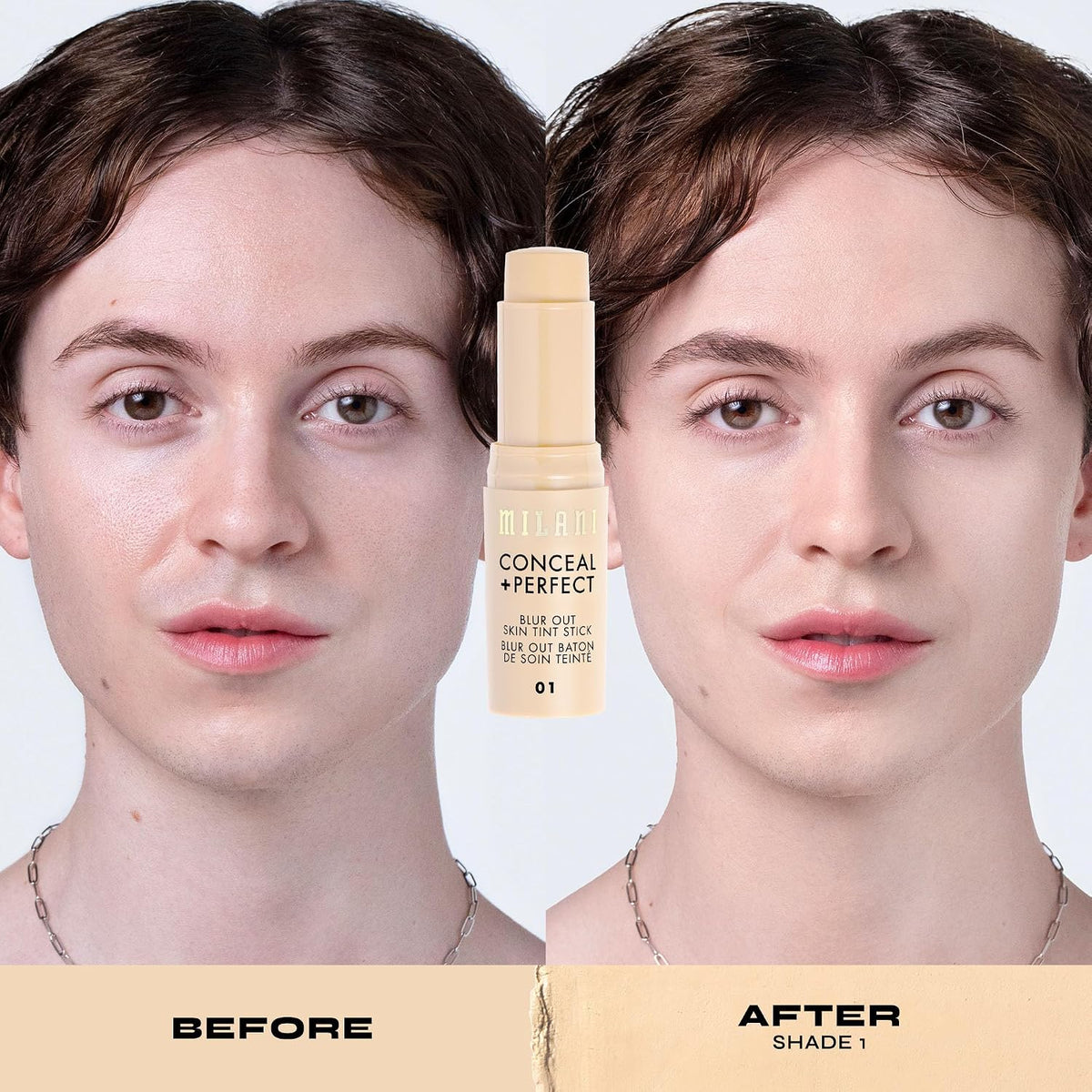 Side profile of Milani Blur Out Skin Tint stick container