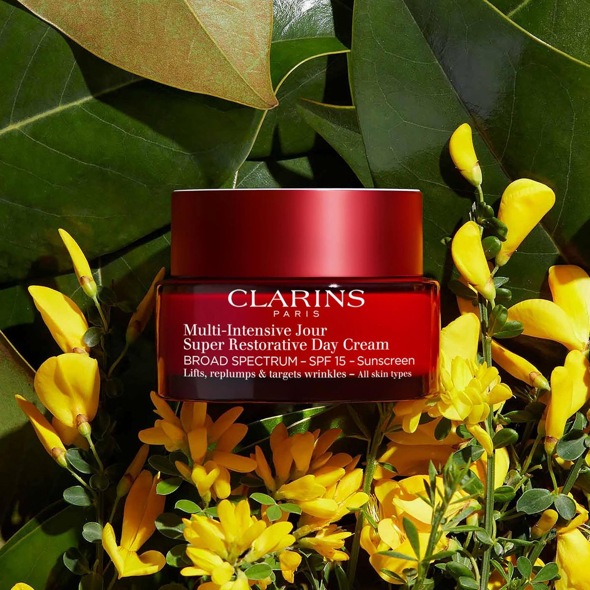 Clarins skincare jar texture sample visualization