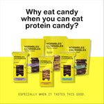 Close up view of the nutrition label highlighting zero grams of sugar per bar.