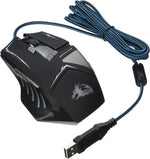 Rocksoul 8D gaming mouse bottom view showcasing the metal weighted base plate
