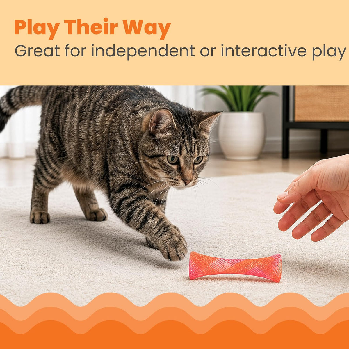 Catstages springy chasers lightweight cat toys for batting