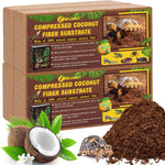 ZeeDix 2 Pack Coconut Fiber Substrate, 100% Organic Coconut Husk Coco Coir Brick Terrarium Bedding for Reptiles, Tortoise, Bearded Dragon, Leopard Gecko, Snake, Hermit Crabs, Frogs, Tarantula - Image 10
